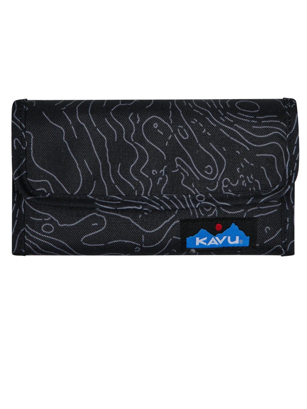 Kavu Black Patterned Travel Wallet - Zip Pocket